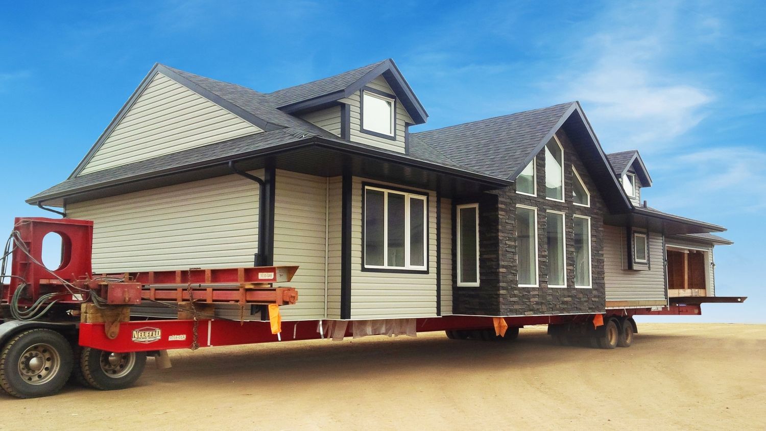 House Construction Exteriors from a Prefab and Modular Houses project near Calgary by Nelson Homes