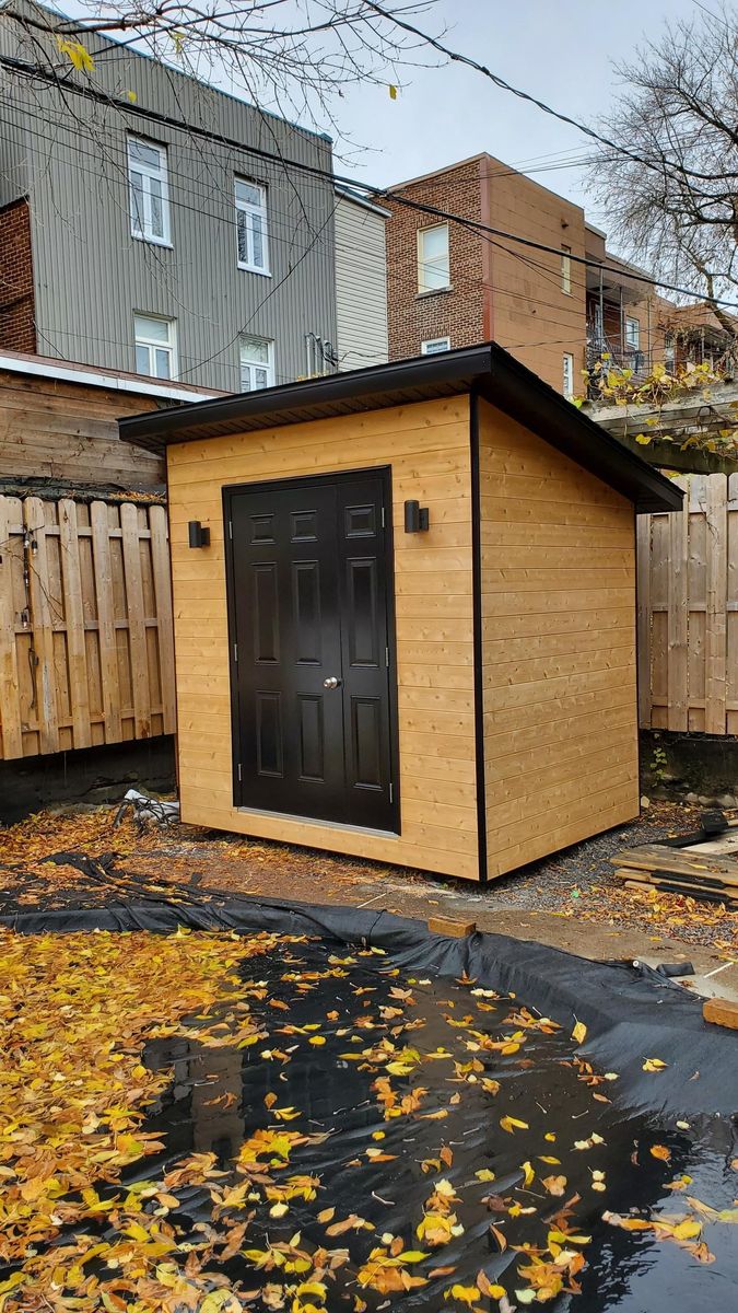 Garaje y cobertizo de un proyecto de tipo Cobertizos para jardín y bodegas cerca de Ciudad de Quebec - Lévis por i9 construction