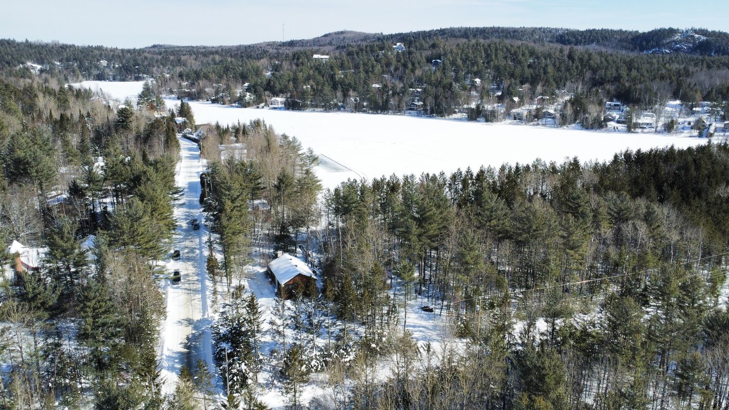Vue aérienne d'un projet de Maisons unifamiliales près de Sherbrooke (Estrie) de Claire Derome • courtière en immobilier résidentiel