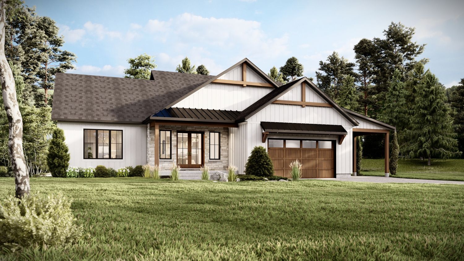 3D Rendering from a Single family homes project near Saint-Jerome (Laurentides) by Conception G.R