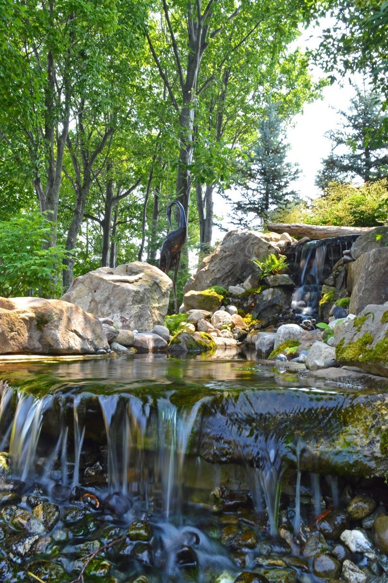 Pool & Natural Pond from a Garden ponds project near Quebec City - Levis by Repères