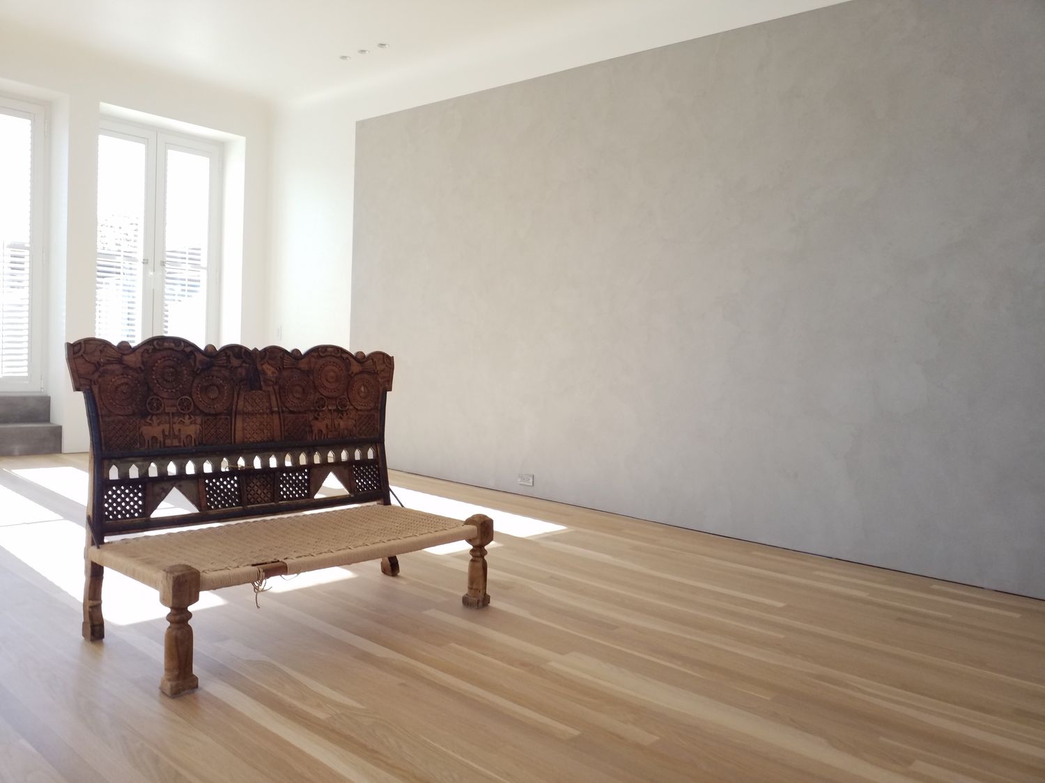 Living Room from a Natural plasters project near Montreal (Greater Montreal) by Distribution Tockay inc.