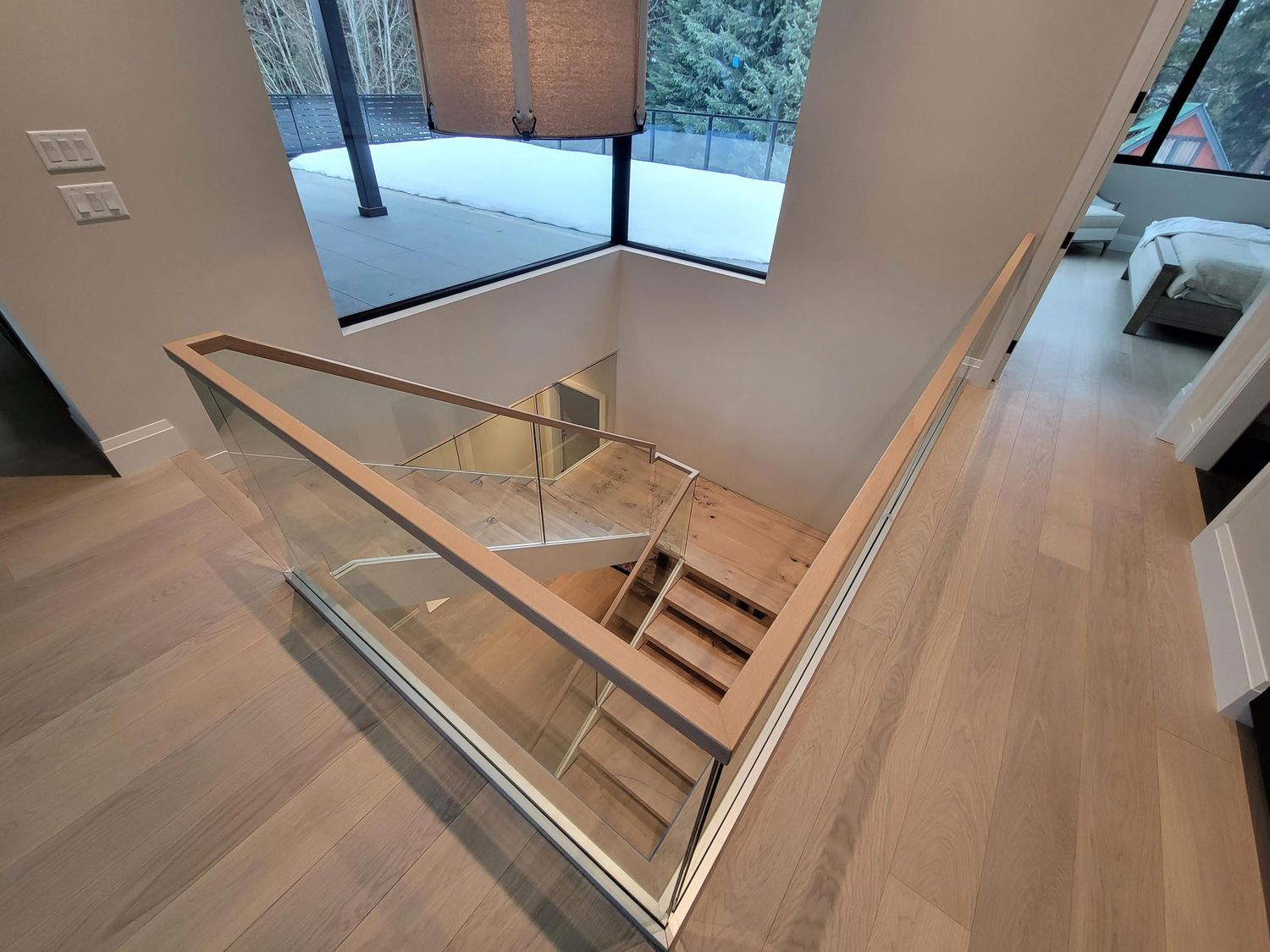 Staircase from a Single family homes project near Squamish - Whistler by Golden Spruce General Contractor Corp