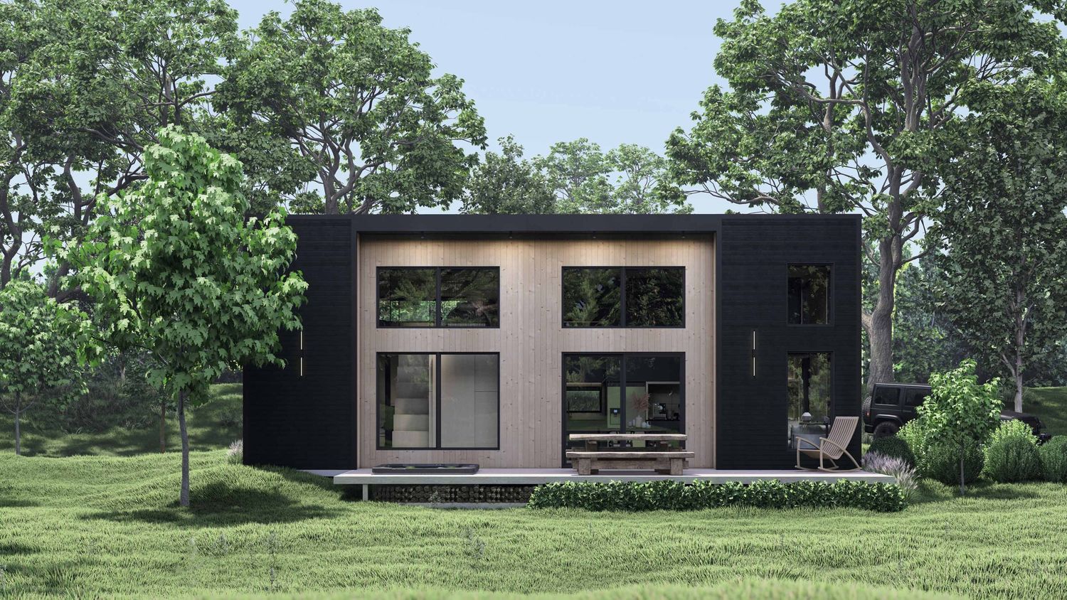 3D Rendering from a Tiny Houses project near Montreal (Greater Montreal) by VA architectures & design