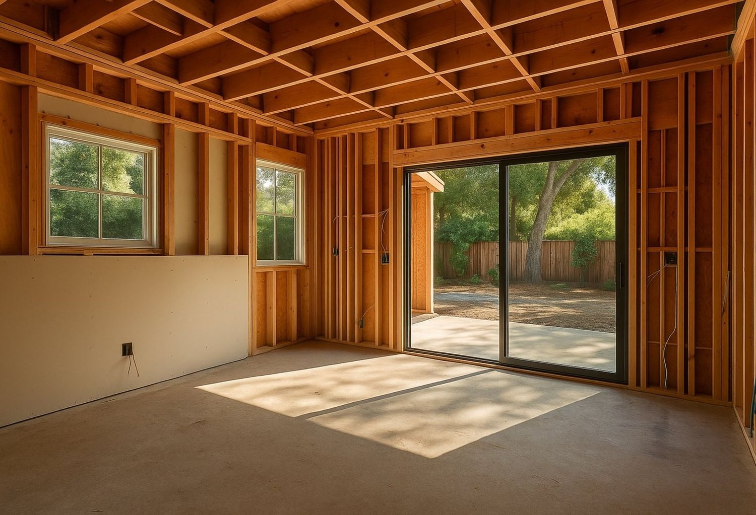 House Construction Interiors from a Accessory Dwelling Units (ADUs) project near San Francisco Bay by King David Home Builders