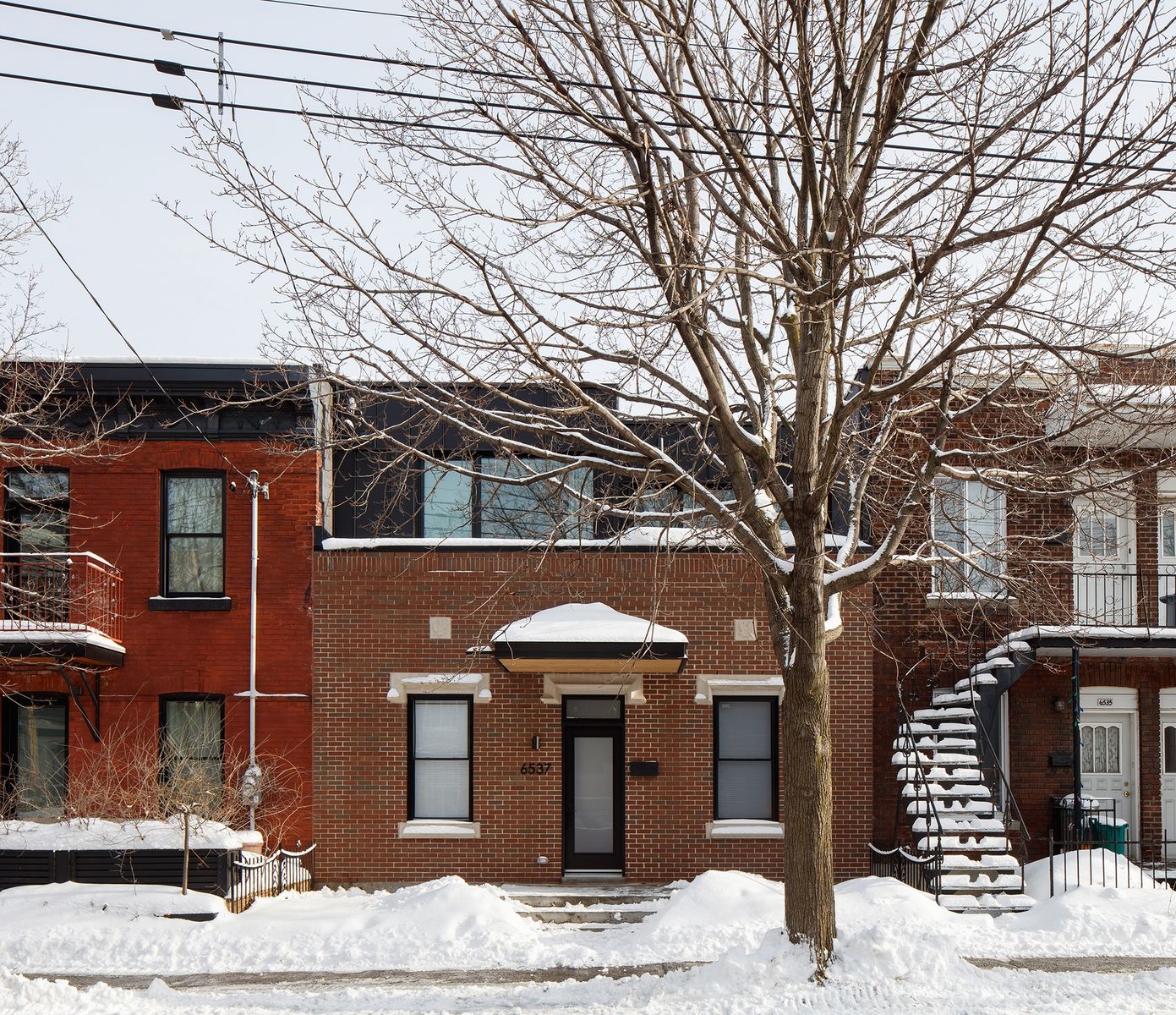 House Exterior from a Second Floor Additions project near Montreal (Greater Montreal) by Studio MMA Architects