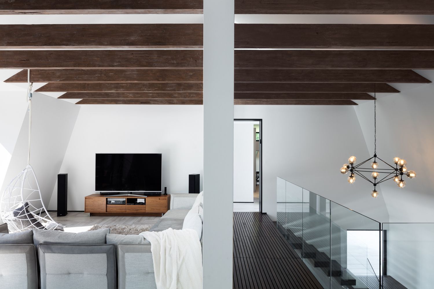 Living Room from a Home extensions project near Montreal (Greater Montreal) by GHOCHE ARCHITECTE