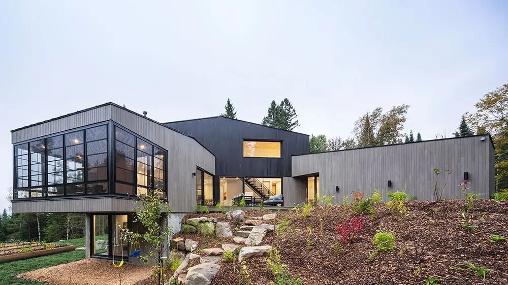House Exterior from a Single family homes project near Montreal (Greater Montreal) by Écohabitations boréales