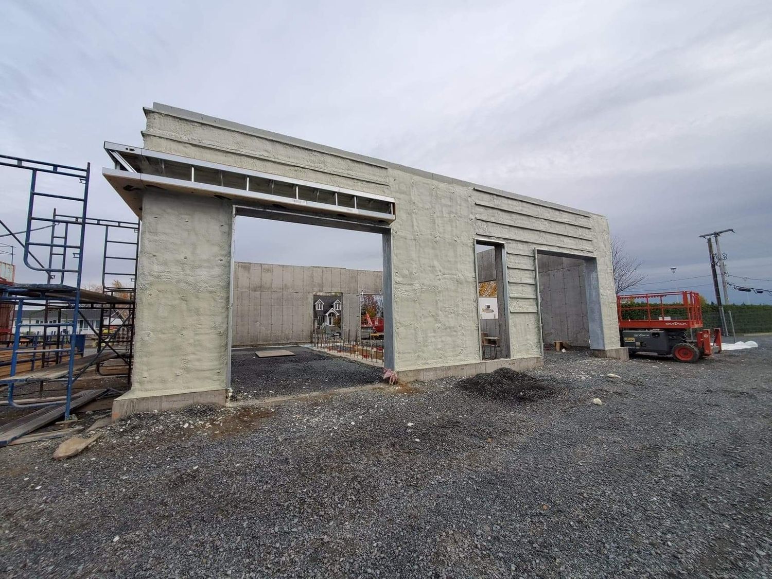 Wall Construction from a Insulation project near Drummondville (Centre-du-Québec) by Isolation PL inc.