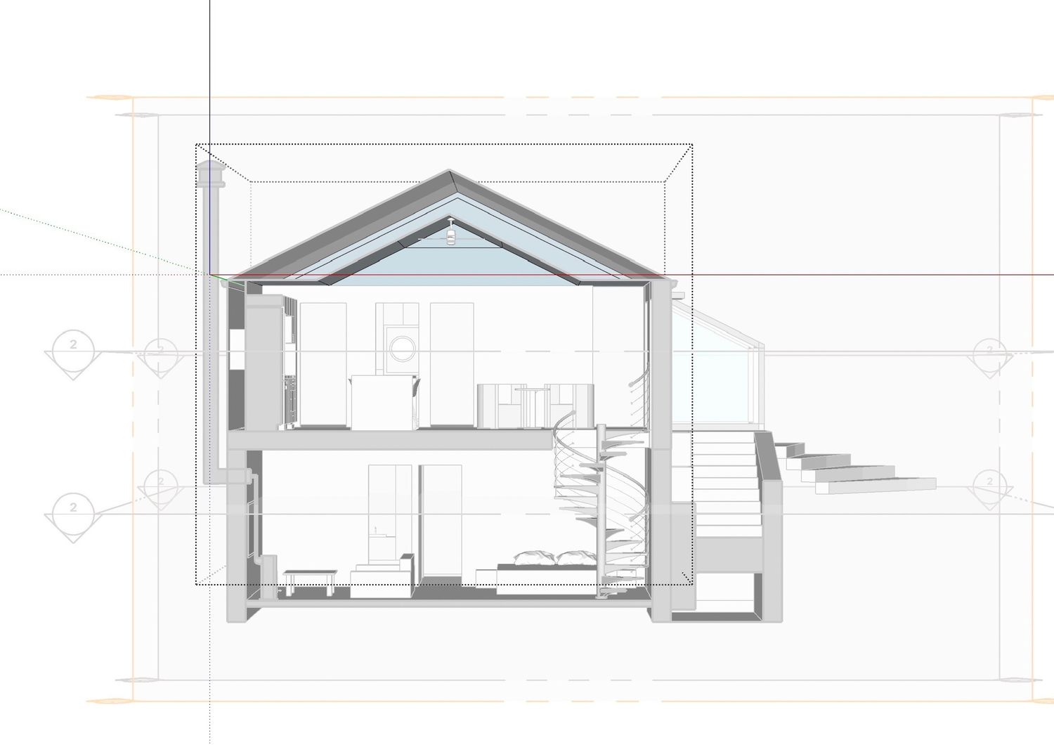 Élévation d'un projet de Modélisations et rendus 3D près de Gatineau (Outaouais) de Architectura EcoConcepts