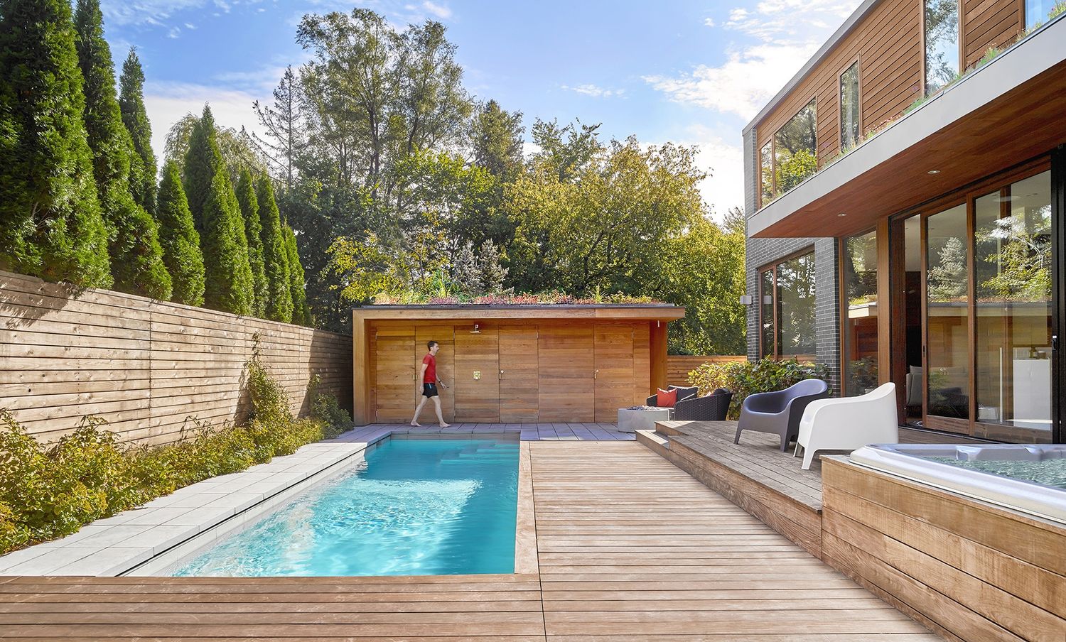 Backyard from a Single family homes project near Toronto (Greater Toronto) by Dubbeldam Architecture + Design