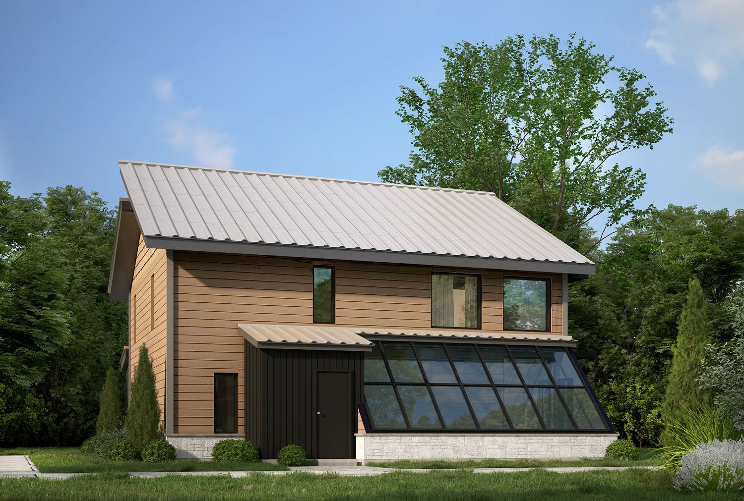 Renderizado en 3D de un proyecto de tipo Viviendas unifamiliares cerca de Trois-Rivières (Mauricie) por Plans É-Pur
