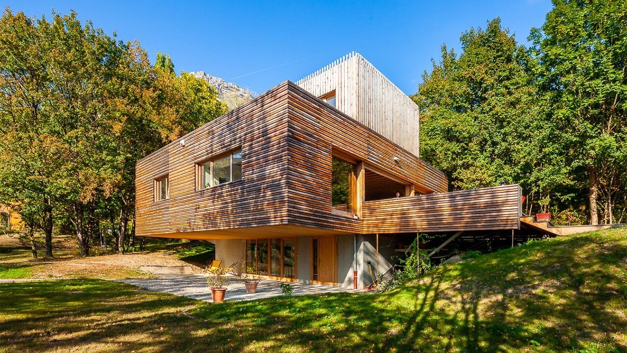 House Exterior from a Single family homes project near Isère (38) by RODA Architectes