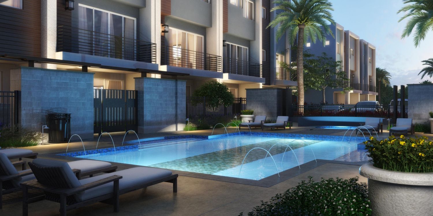 Piscina y estanque natural de un proyecto de tipo Viviendas unifamiliares cerca de Phoenix por architects LOFT