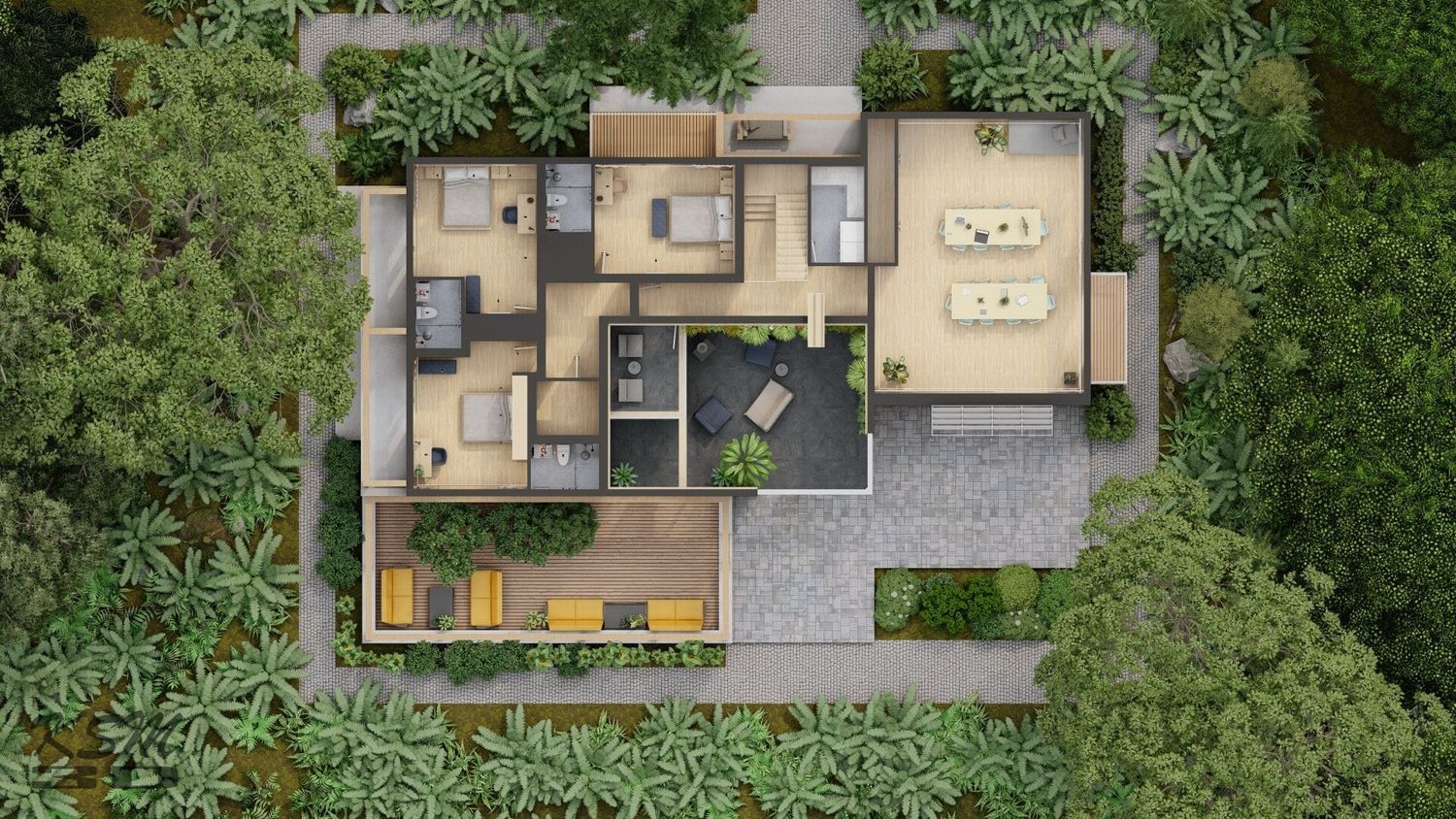 Floor Plan from a 3D modelings and renderings project near Sherbrooke (Estrie) by KSM3D
