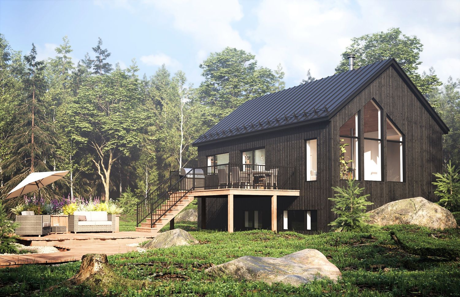 Renderizado en 3D de un proyecto de tipo Desarrollos inmobiliarios cerca de Granby - Bromont - Cowansville por Belvedair