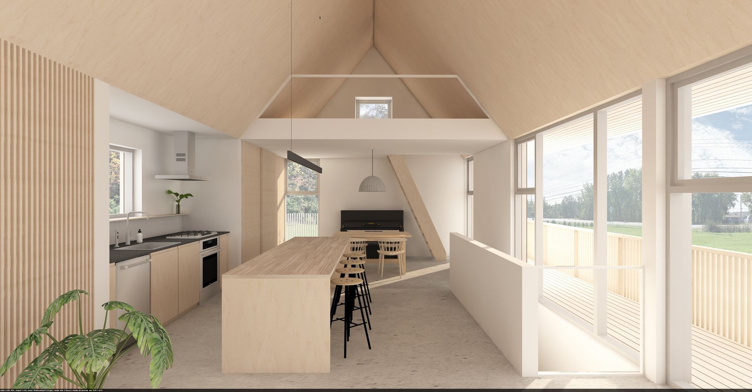 Cuisine d'un projet de Maisons unifamiliales près de Québec/Lévis (Ville de Québec) de Julie Poisson architecte