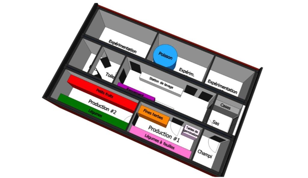 Floor Plan from a Urban Farming project near Sherbrooke (Estrie) by ALTE Coop