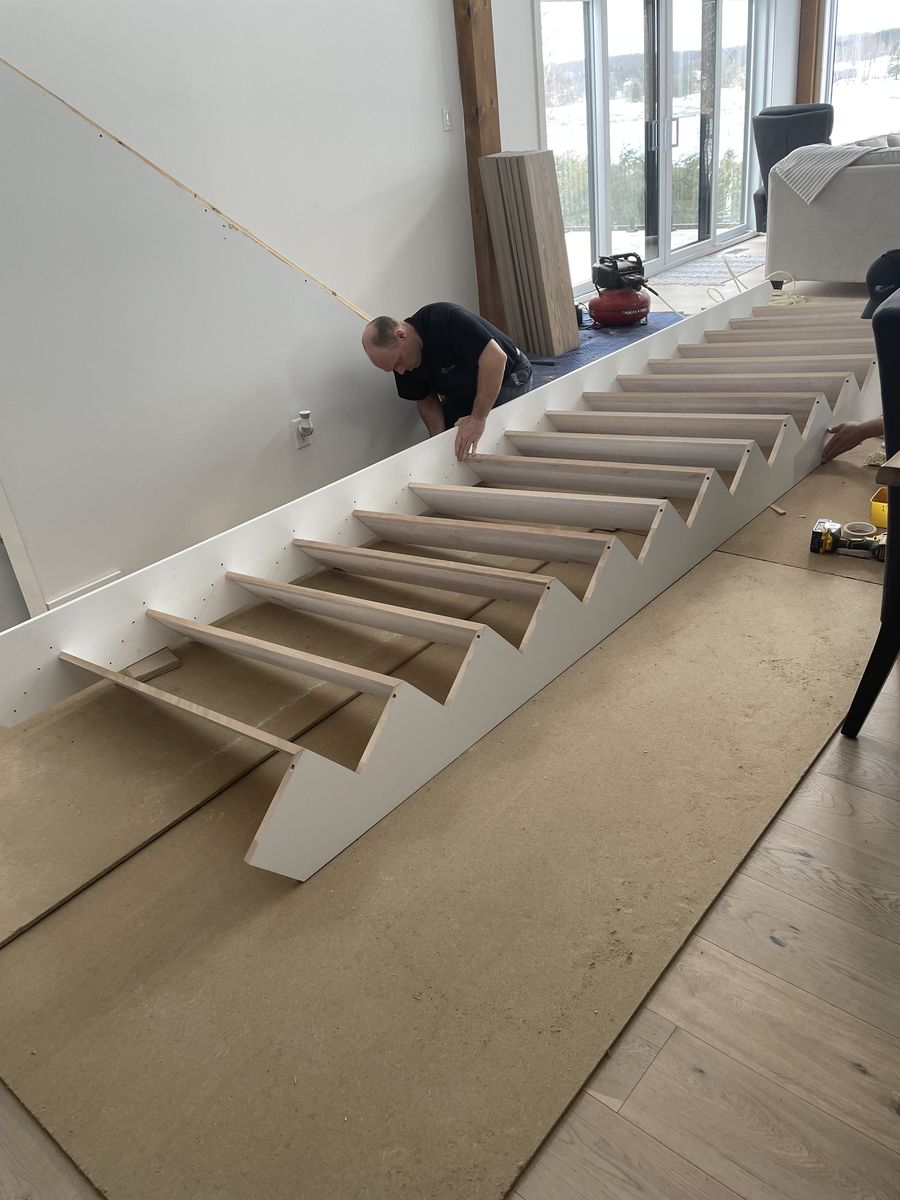 House Construction Interiors from a Second Floor Additions project near Sherbrooke (Estrie) by Construction Latulippe