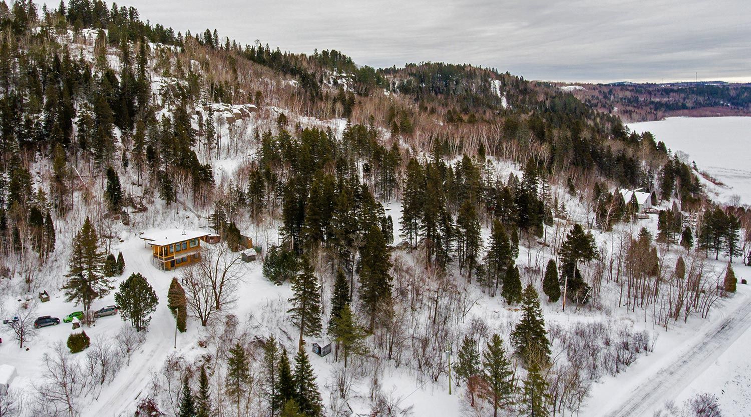 Vue aérienne d'un projet de Maisons unifamiliales près de Saguenay/Lac-Saint-Jean de Le Mur Porteur | Coopérative de travail