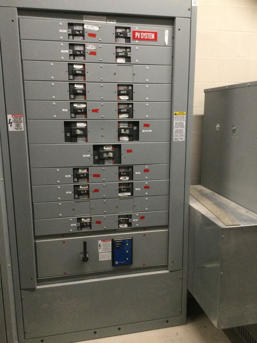 Building mechanicals from a Photovoltaic Solar Panels project near La Crosse by Solar Connection Inc