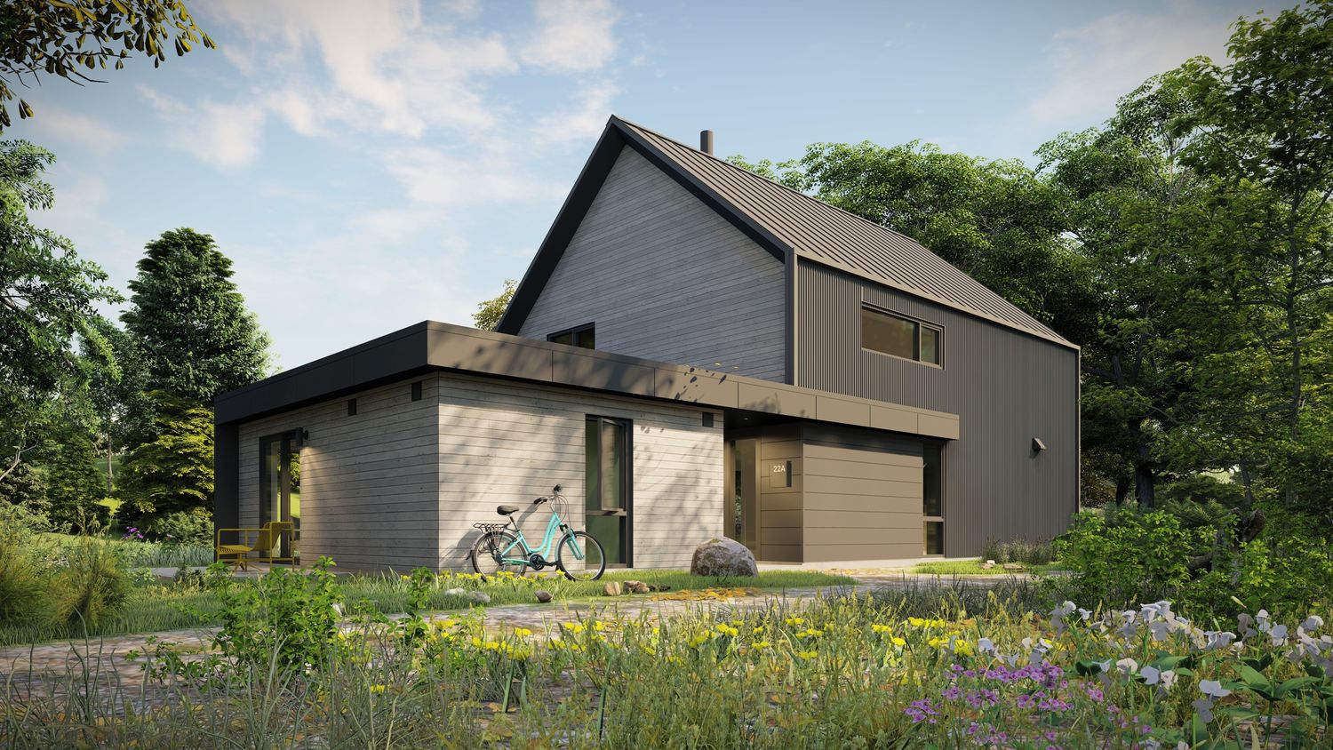 Façade avant d'un projet de Maisons unifamiliales près de Montréal/Laval/Longueuil (Grand Montréal) de PARA-SOL