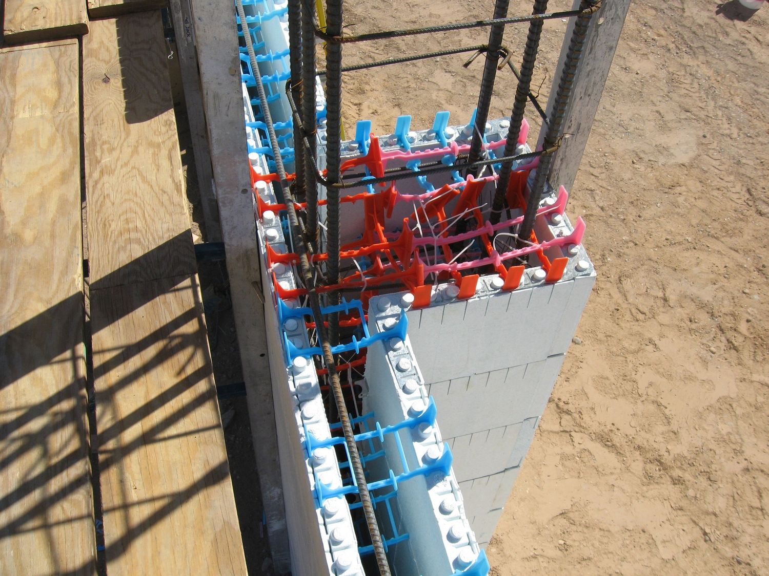 Wall Construction from a ICF Construction project near Denver - Boulder by Energywise Sustainable Products LLC