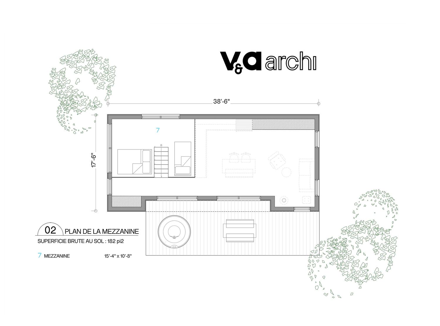 Plan de niveau d'un projet de Mini et micro-maisons près de Montréal/Laval/Longueuil (Grand Montréal) de VA architectures & design