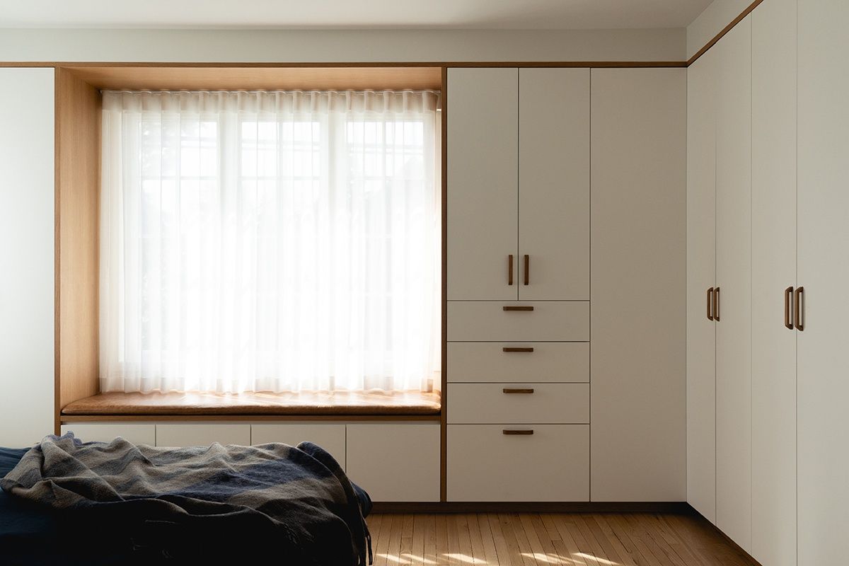 Chambre d'un projet de Maisons unifamiliales près de Montréal/Laval/Longueuil (Grand Montréal) de Atelier L'Abri
