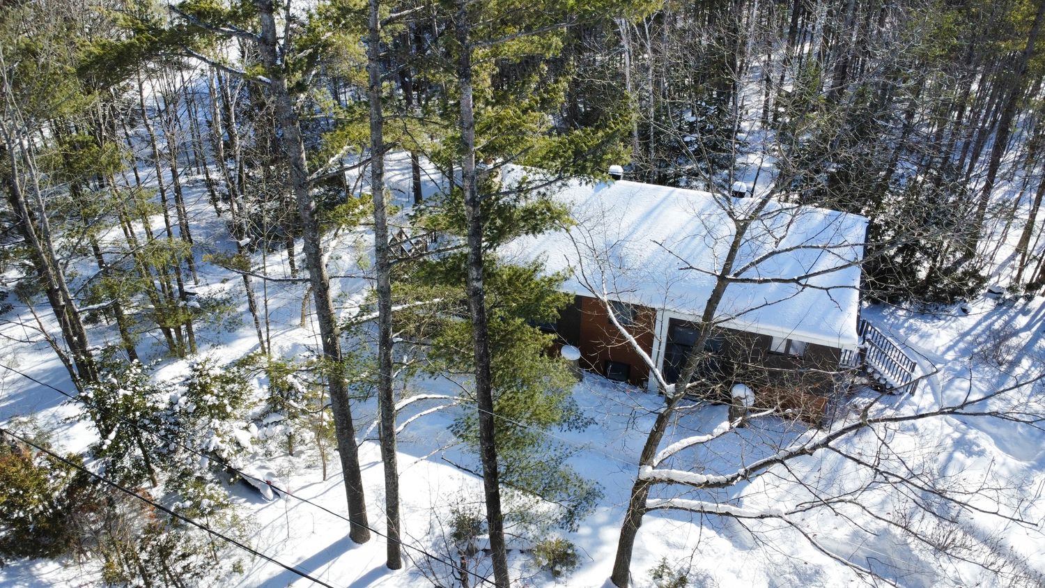 Vue aérienne d'un projet de Maisons unifamiliales près de Sherbrooke (Estrie) de Claire Derome • courtière en immobilier résidentiel