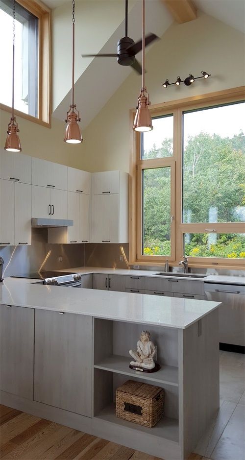 Kitchen from a Single family homes project near Quebec City - Levis by TERGOS Architecture + Construction