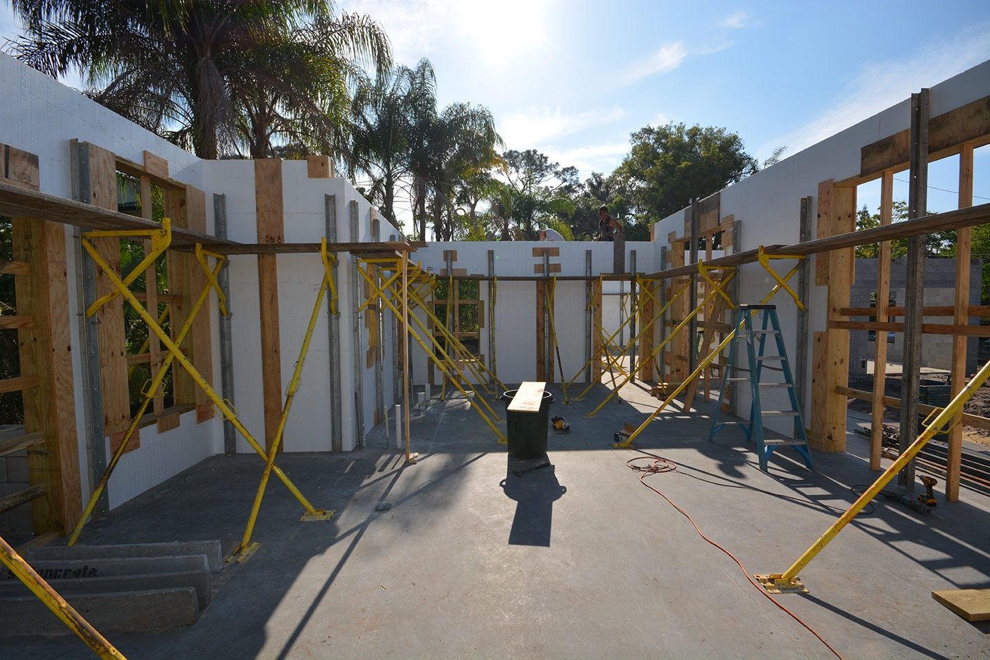 Wall Construction from a Single family homes project near Orlando by Turning Leaf Construction