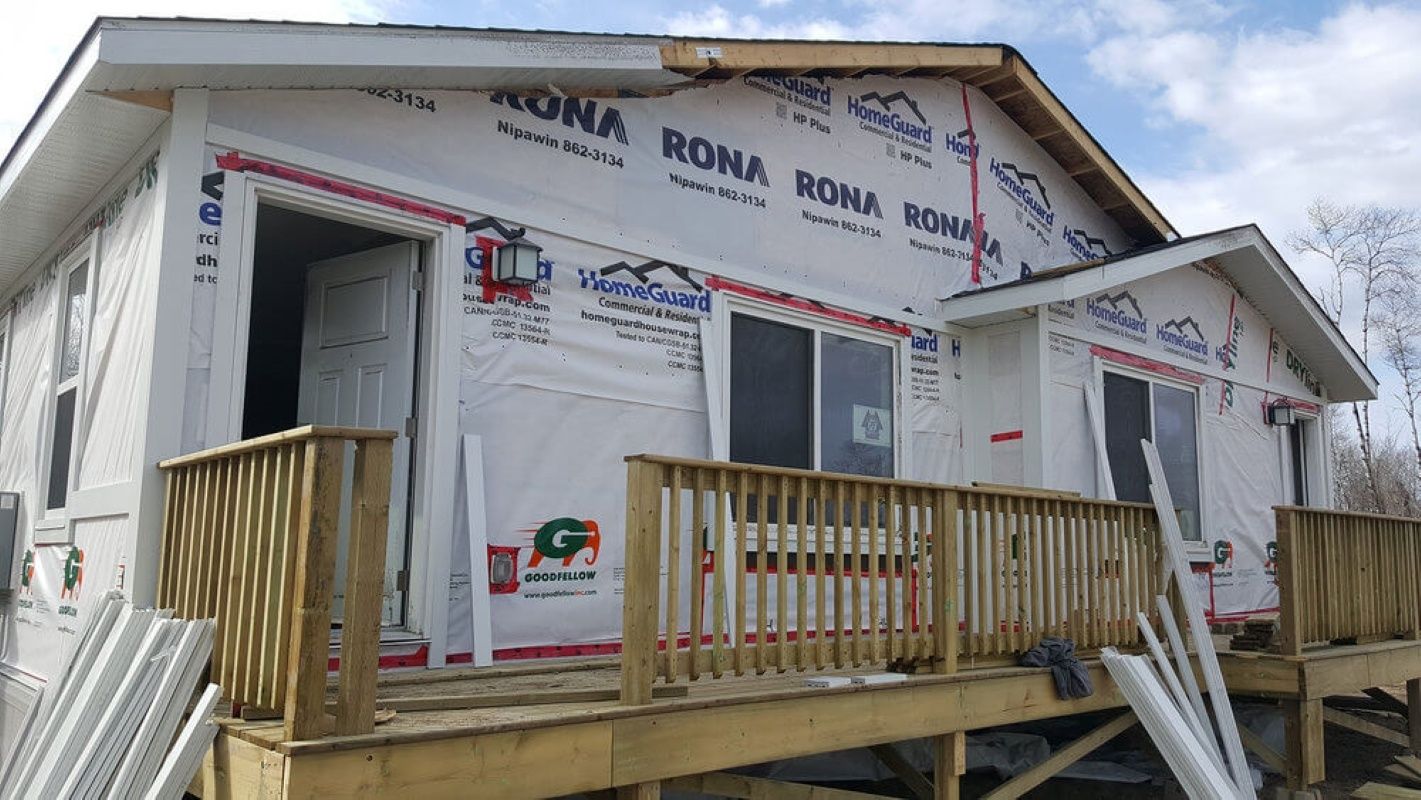 House Construction Exteriors from a Prefab and Modular Houses project near Saskatoon by Escalade Homes
