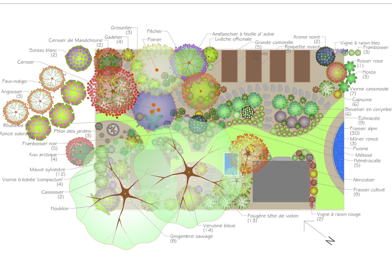 Landscaping Plan from a Landscaping project near Montreal (Greater Montreal) by Paysage gourmand
