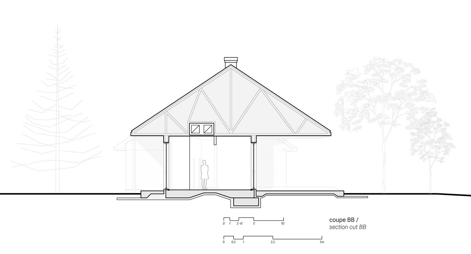 Élévation d'un projet de Maisons unifamiliales près de Montréal/Laval/Longueuil (Grand Montréal) de Écorce architecture écologique
