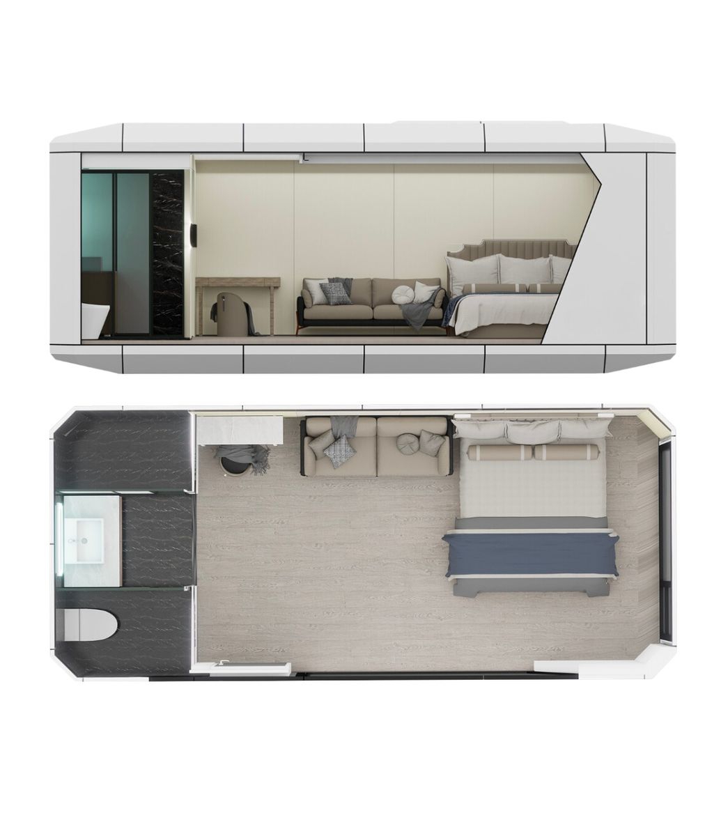 Floor Plan from a Accessory Dwelling Units (ADUs) project near Victoria by Luxmedium