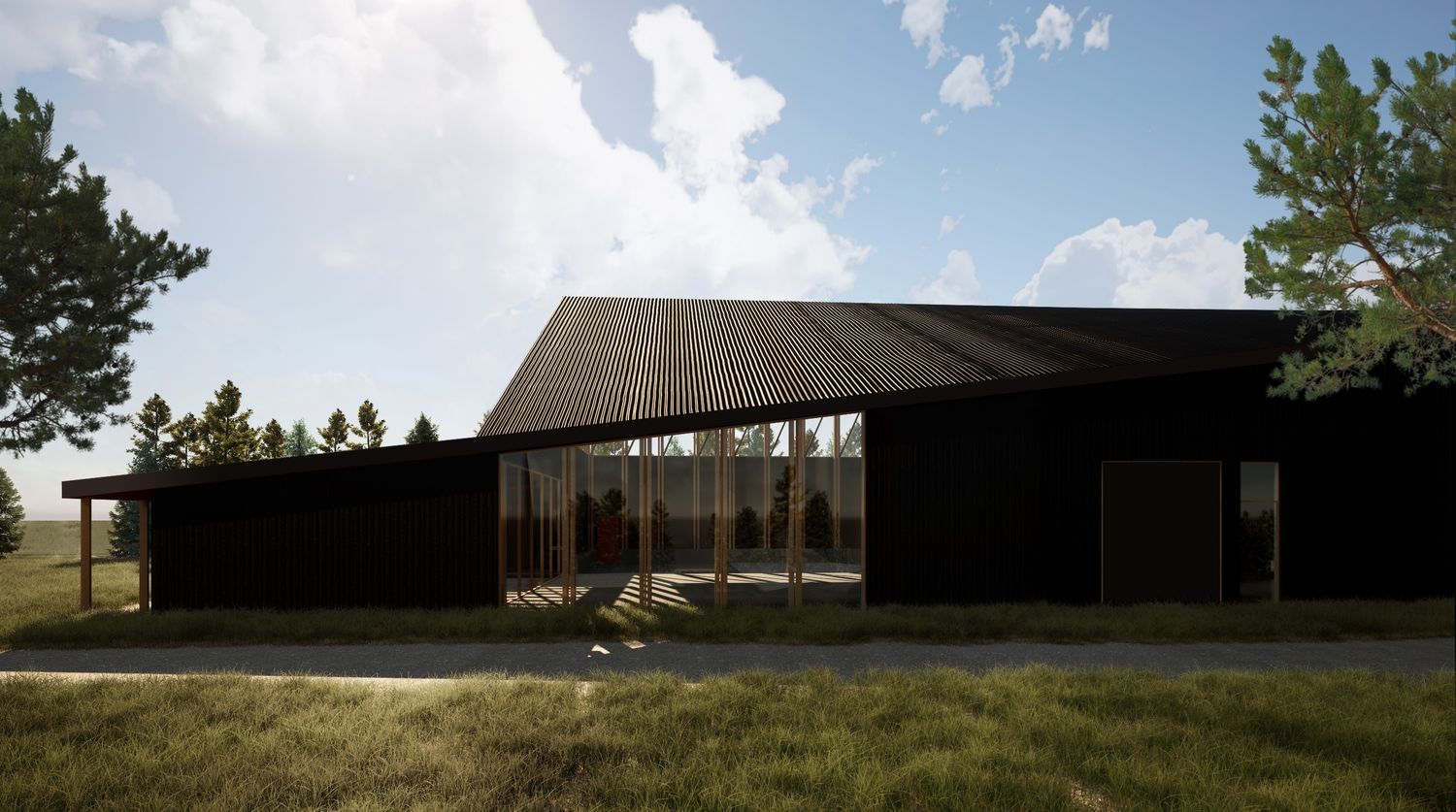 Renderizado en 3D de un proyecto de tipo Estructuras de madera laminada cerca de Ciudad de Quebec - Lévis por atelier vert forêt