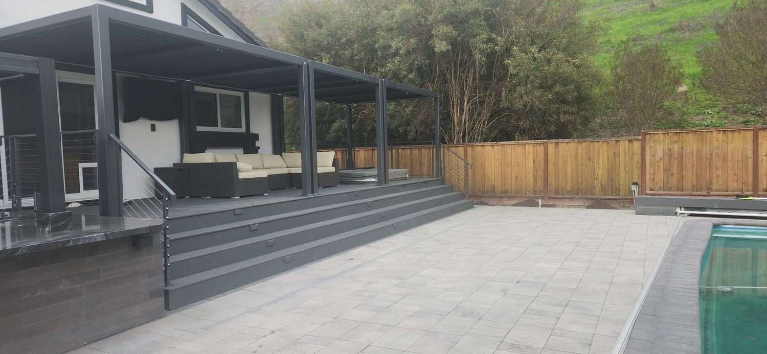 Backyard from a Outdoor Kitchens project near San Francisco Bay by Contractors Central