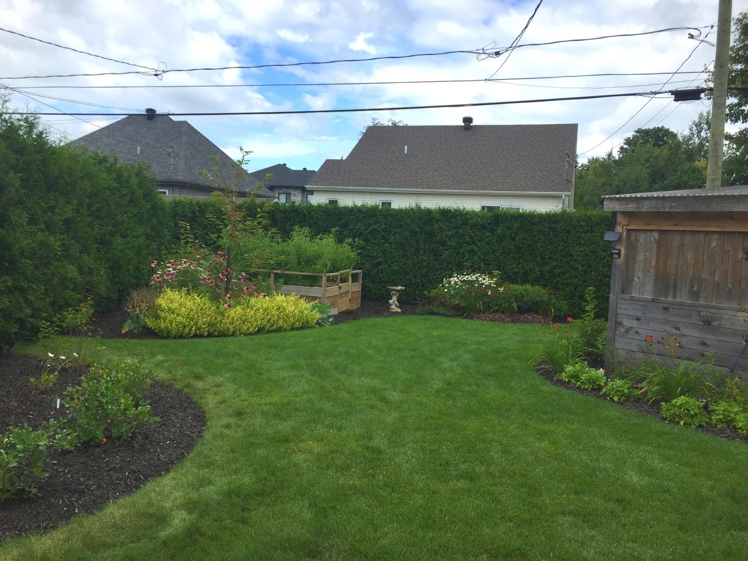 Cour arrière d'un projet de Aménagement du territoire rural et régional près de Joliette (Lanaudière) de Paysage imaginaire