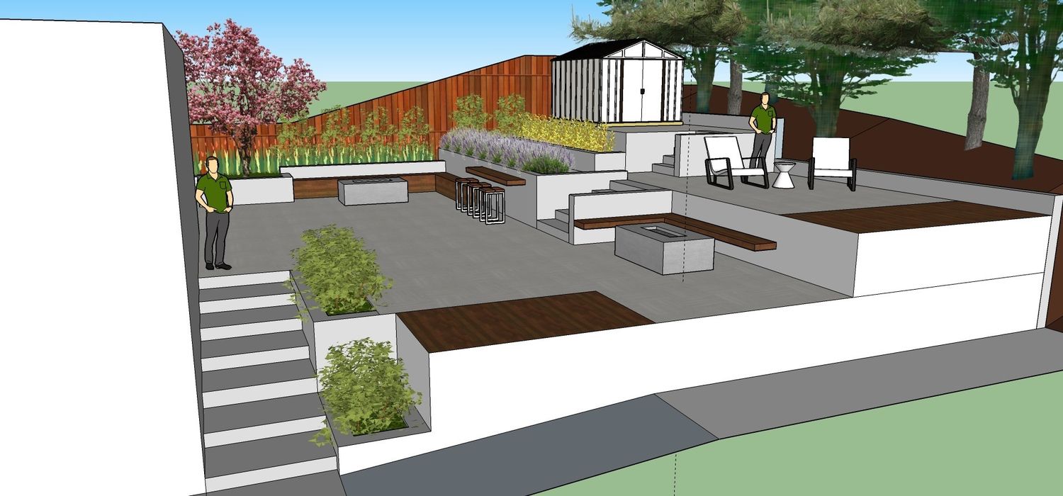 Rendu 3D d'un projet de Cuisines extérieures près de San Francisco Bay de Contractors Central