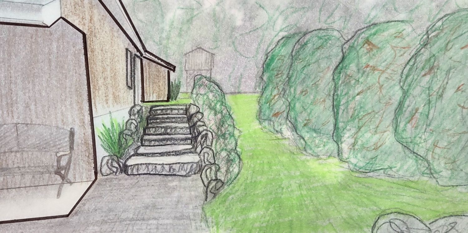 Plan d'aménagement paysager d'un projet de Aménagement paysager près de Granby/Bromont/Cowansville (Estrie) de Melissa Langlois - Design paysager