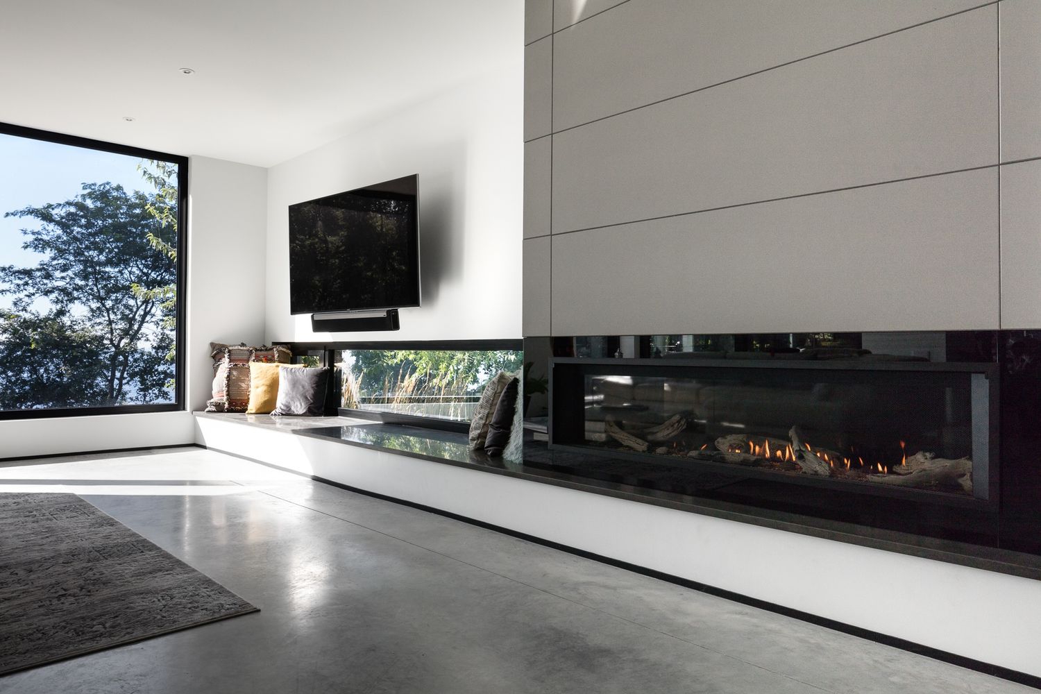 Living Room from a Home extensions project near Montreal (Greater Montreal) by GHOCHE ARCHITECTE