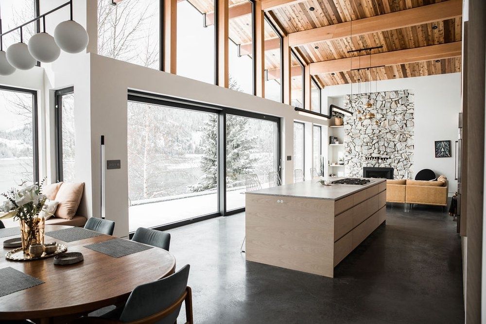 Dining Room from a Prefab and Modular Houses project near Abbotsford - Chilliwack - Fraser valley by Adaptive Homes