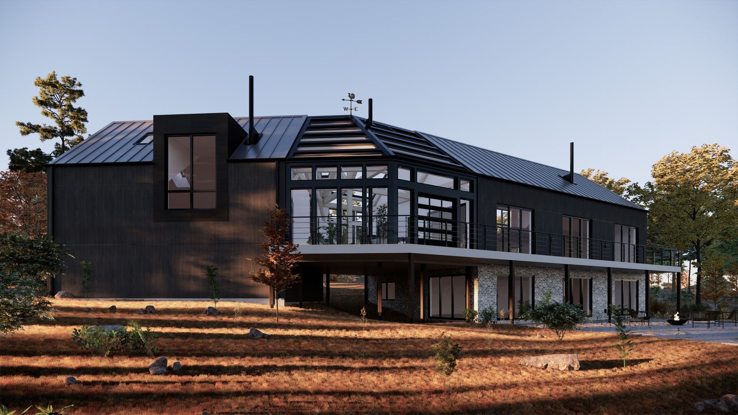 Rendu 3D d'un projet de Maisons unifamiliales près de Québec/Lévis (Ville de Québec) de VA architectures & design