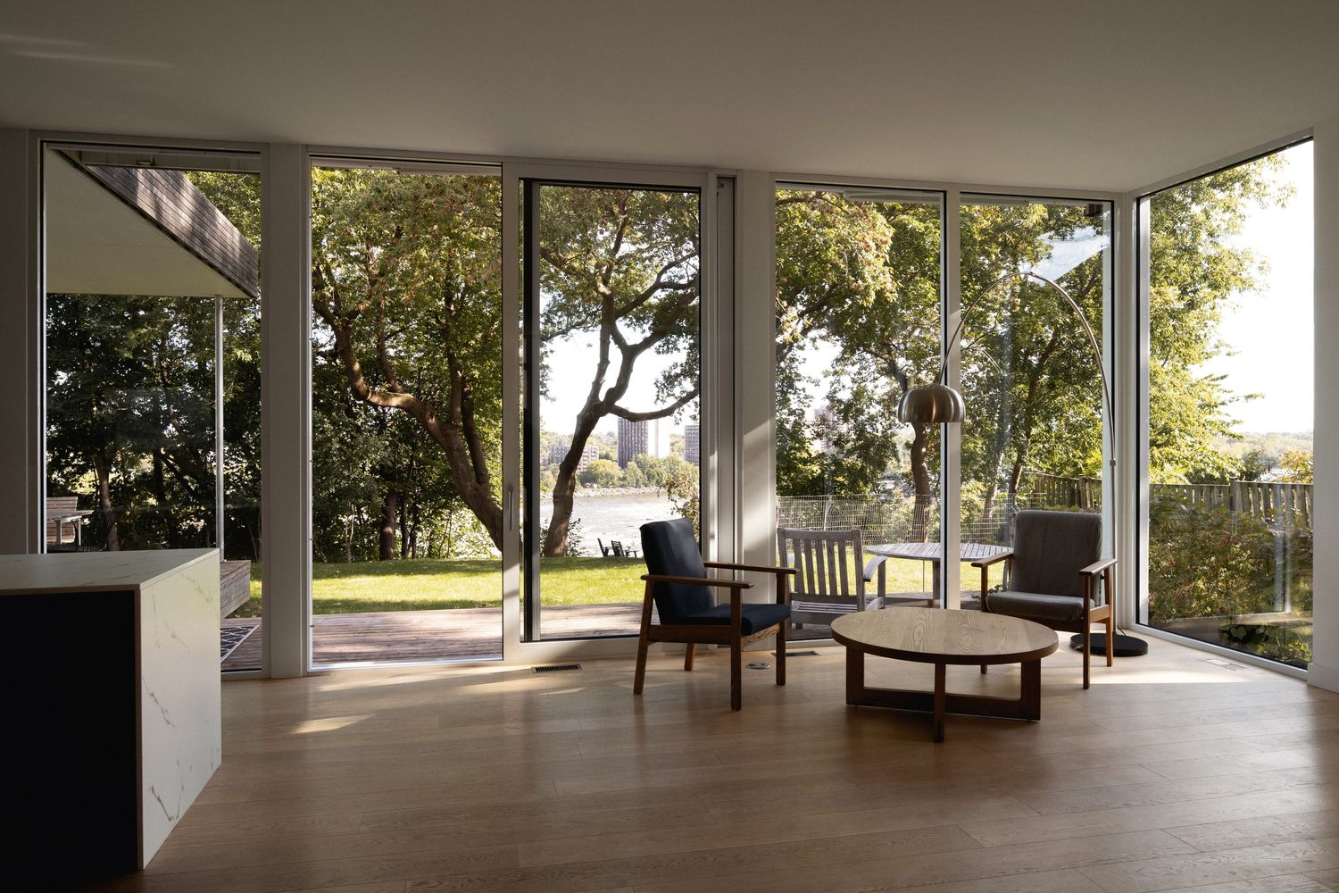 Living Room from a Single family homes project near Montreal (Greater Montreal) by Paul Bernier Architecte