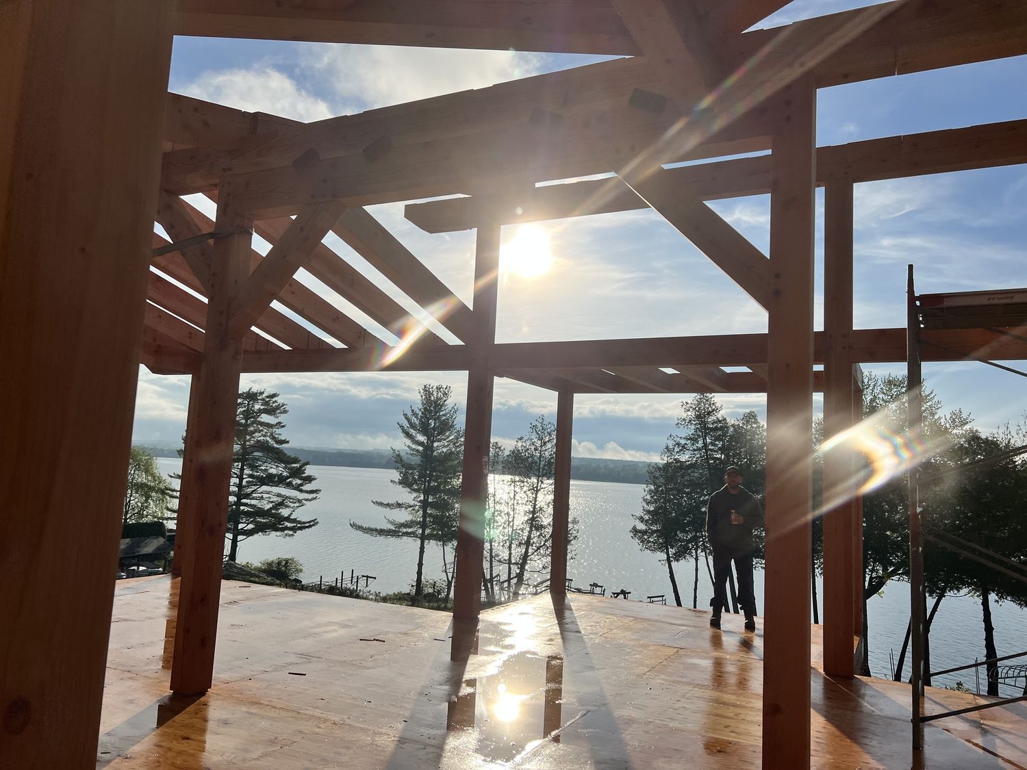 Structures et ossatures d'un projet de Maisons unifamiliales près de Granby/Bromont/Cowansville (Estrie) de Construction Latulippe