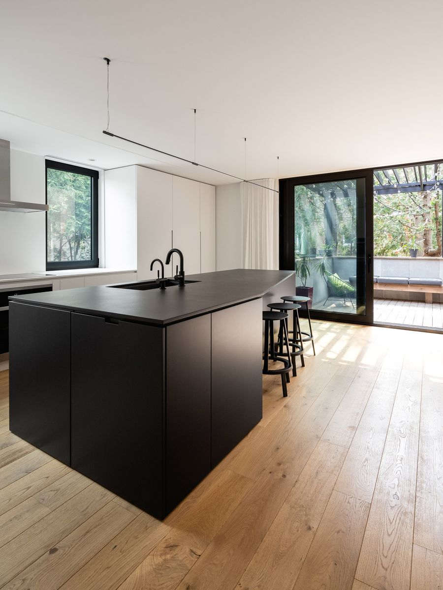 Kitchen from a Condos, apartments project near Montreal (Greater Montreal) by Paul Bernier Architecte