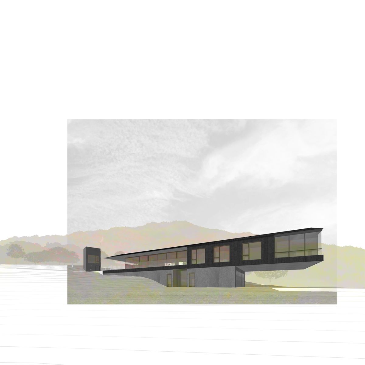 Diagram from a Single family homes project near San Francisco Bay by Blue Truck Studio