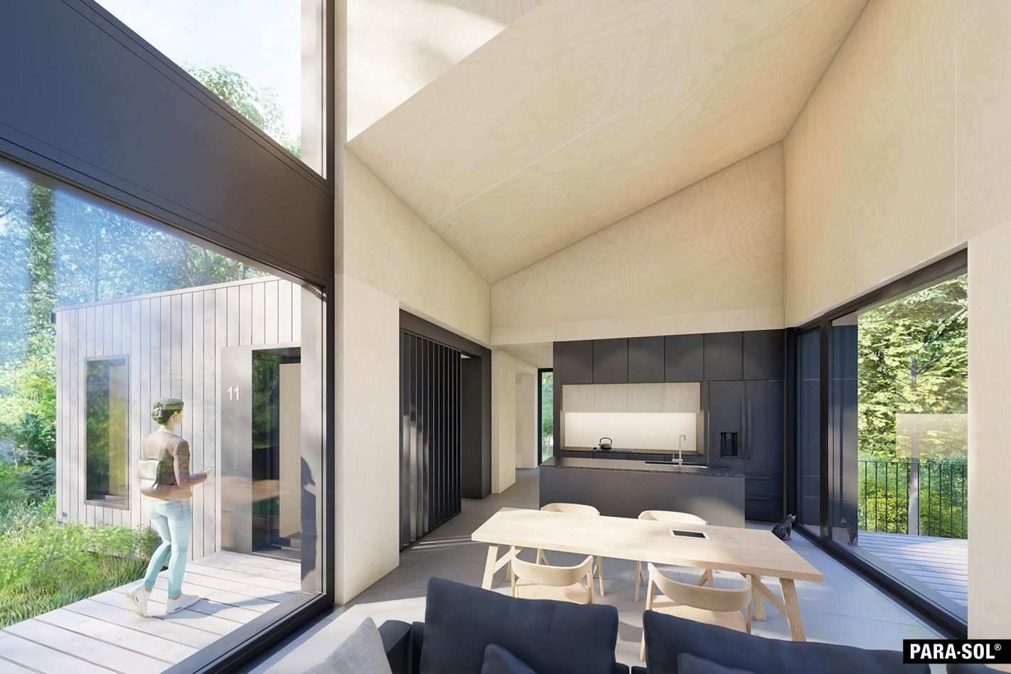 Renderizado en 3D de un proyecto de tipo Viviendas unifamiliares cerca de Saint-Jérôme (Laurentides) por PARA-SOL