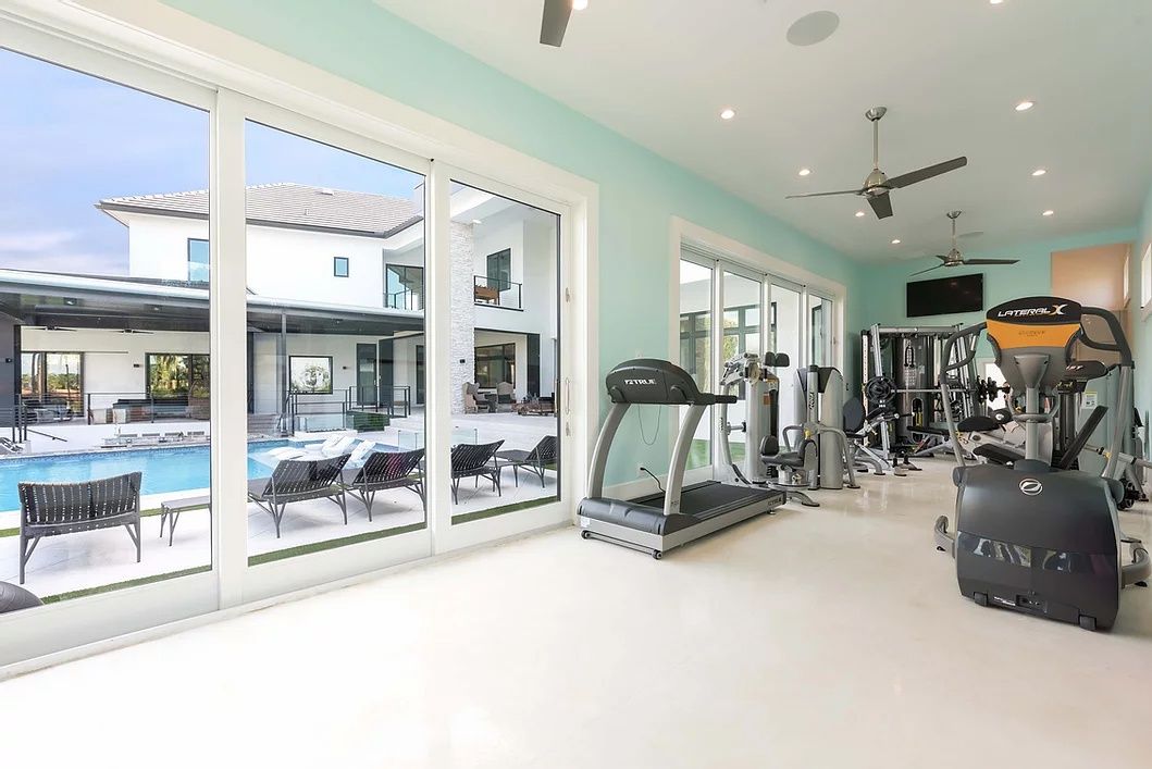Gym from a Single family homes project near Jacksonville by Turning Leaf Construction